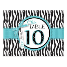 Butikechic-Jungen-Tischnummer-Postkarte 10