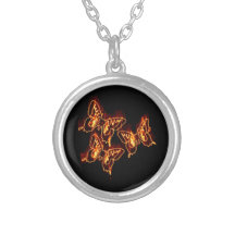 Butterflies with fire personalisierter schmuck