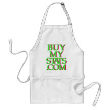 BuyMyStats.com 3D Logo Green w/ Maroon Shadow Apron