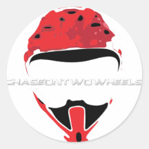 C2W Logo [weißer Text] Runde Aufkleber