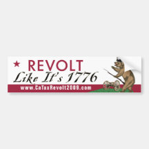 CA-Steuerrevolte wie es ist Autoaufkleber 1776