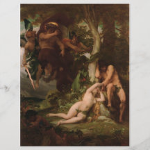 Cabanel die Entfernung von Adam und von Eve vom Ka Flyerdesign