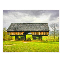 Cades Bucht-freitragende Scheune am Tipton Platz Photodruck
