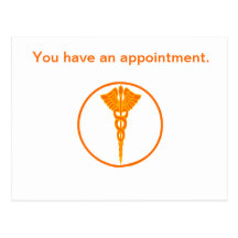 Caduceus-Doktor Appointment Postkarten