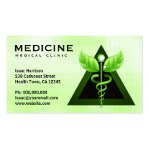 Caduceus-medizinische Symbol-Visitenkarten