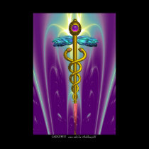 CADUCEUS, vibrierendes Goldametist poster