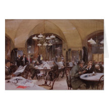 Café Griensteidl, Wien, 1890 Karten