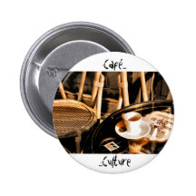 Café Kultur Anstecknadelbuttons