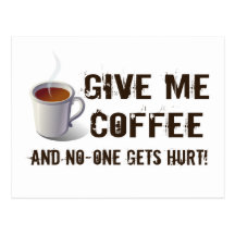 Caffein Entzug Postkarten