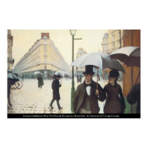 Caillebotte - setzen Sie de L'Europe an einem Rain poster