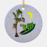 Cajun Sankt Alligatorweihnachtsverzierung Ornamente