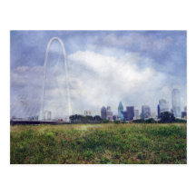 Calatrava Brücke Dallas, Texas Postkarten