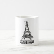 Calavera des Eiffelturms C. spätes 1800's Tee Haferl