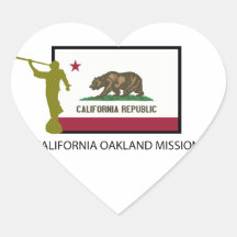 CALIFORNIA OAKLAND MISSION LDS CTR HEART STICKER