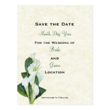 Calla Lilly Save the Date Karte Postkarten