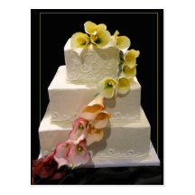 Callalilien-Hochzeitstorte Postkarten