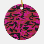 Camouflagemuster des heißen Rosas Weihnachtsbaum Ornamente