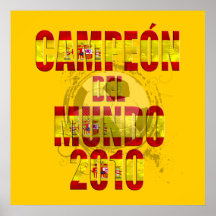 Campeón Del Mundo España futbol 2010 Posterdrucke