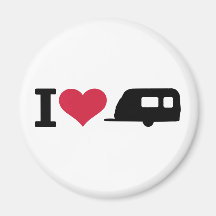 Camping der Liebe I - Wohnwagen Kühlschrankmagnet