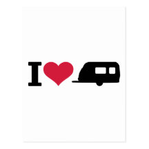 Camping der Liebe I - Wohnwagen Postkarte