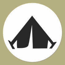 Camping neigt Ikone aufkleber