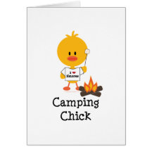 Campings-Küken-Gruß-Karte