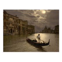 Canal Grande durch Mondschein II, Venedig, Italien Postkarten