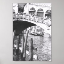 Canal Grande Rialto Brücken-Venedigs Italien Plakate