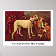 Canis-Major Zwerg und ein Junge bis Januar Fyt Plakatdruck
