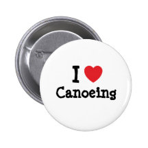 Canoeing Herzgewohnheit der Liebe I personalisiert Anstecknadelbutton