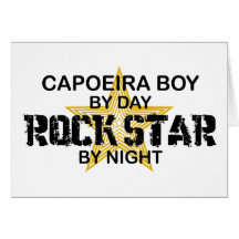 Capoeira Jungen-Rockstar bis zum Nacht Grußkarte