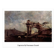 Capriccio durch Francesco Guardi Postkarte