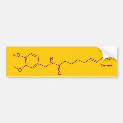 Capsaicin-Struktur-Autoaufkleber
