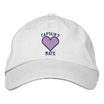 CAPTAIN'S MATE Heart design Embroidered Hats