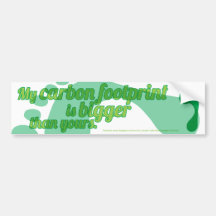 Carbon Footprint Bumper Stickers