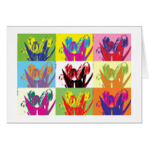 Card colorful tulips karten