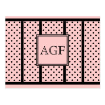 CARDS_MONOGRAM_GIRLY POSTKARTEN