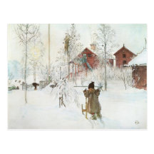 Carl Larsson-Vorgarten und das Wäsche-Haus Postkarten