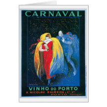 Carnaval Vinho tun Wein-Anzeigen-Kunst Porto Vinta Grußkarte