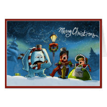Carolers Grußkarte