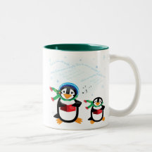 Caroling Pinguine - Plattform der Hallen-Becher Kaffeetasse