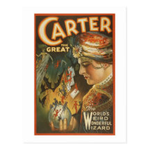 Carter das große - der sonderbare Zauberer der Wel Postkarte