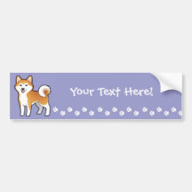 Cartoon Akita Inu/Shiba Inu Auto Sticker