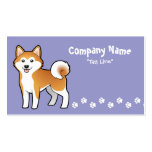 Cartoon Akita Inu/Shiba Inu Visitenkartenvorlagen