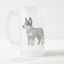 Cartoon-australischer Viehhund/Kelpie Haferl