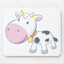 Cartoon-Baby-Kuh Mauspads