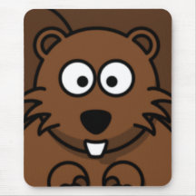 Cartoon-Biber-Gesicht Mousepads