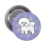 Cartoon Bichon Frise Anstecknadelbuttons