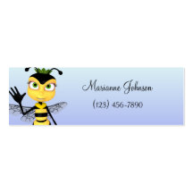Cartoon-Bienen-dünne Visitenkarte