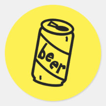 Cartoon-Bier-Dose - irgendwelche Team-Farben Sticker